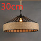 American Country Hemp Rope Restaurant Chandelier Personality Nordic Clothing Store Milk Tea Shop Round Wrought Iron LED Creative Chandelier