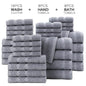 Gray Cotton Bath Towel Set (10–32 pcs)