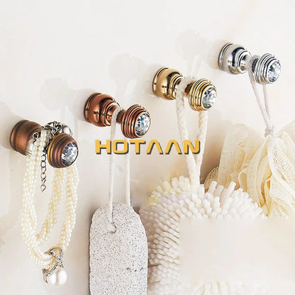 DecorBites™ Antique Brass Wall Clothes Rack | Bathroom Accessory Hanger