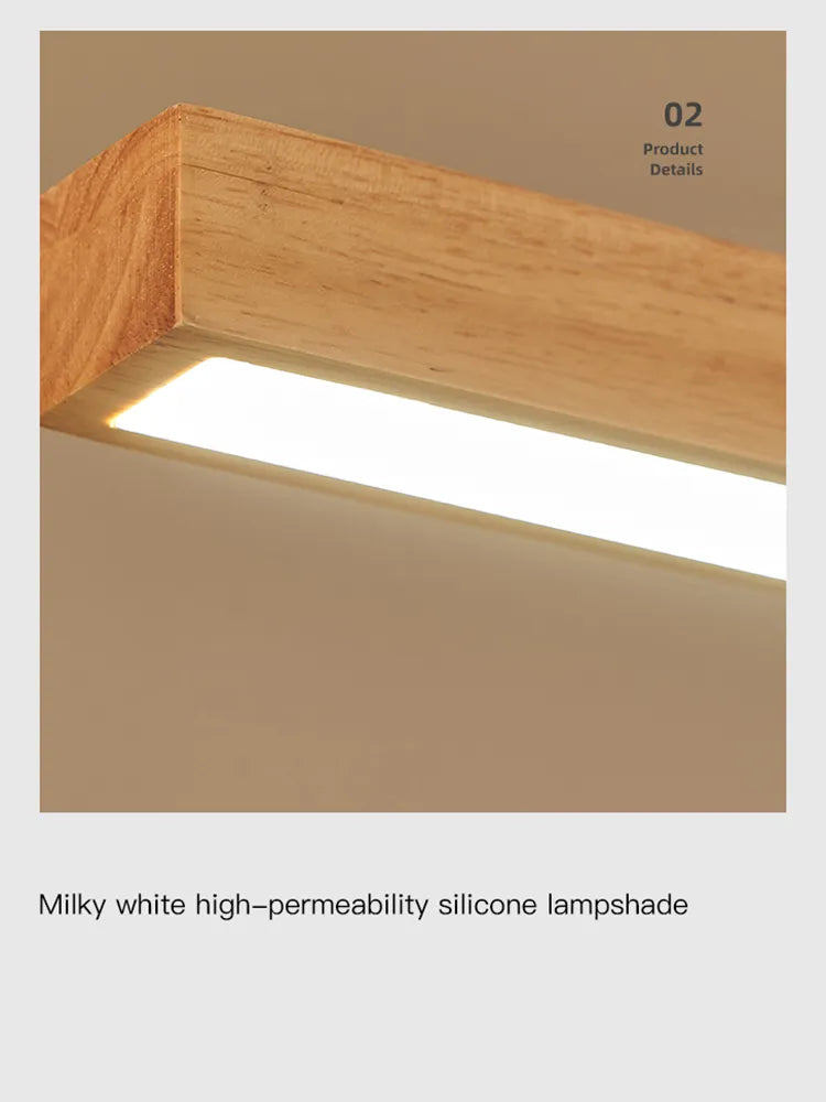 Contemporary Wooden Chandelier - Ideal for Dining Rooms, Kitchens, Shops, and Long Tables with LED Lighting